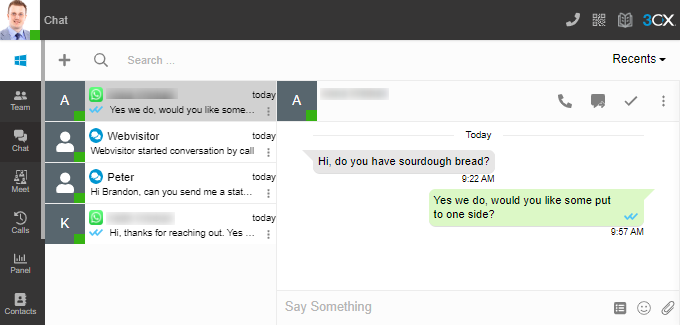 whatsapp-chat in 3CX